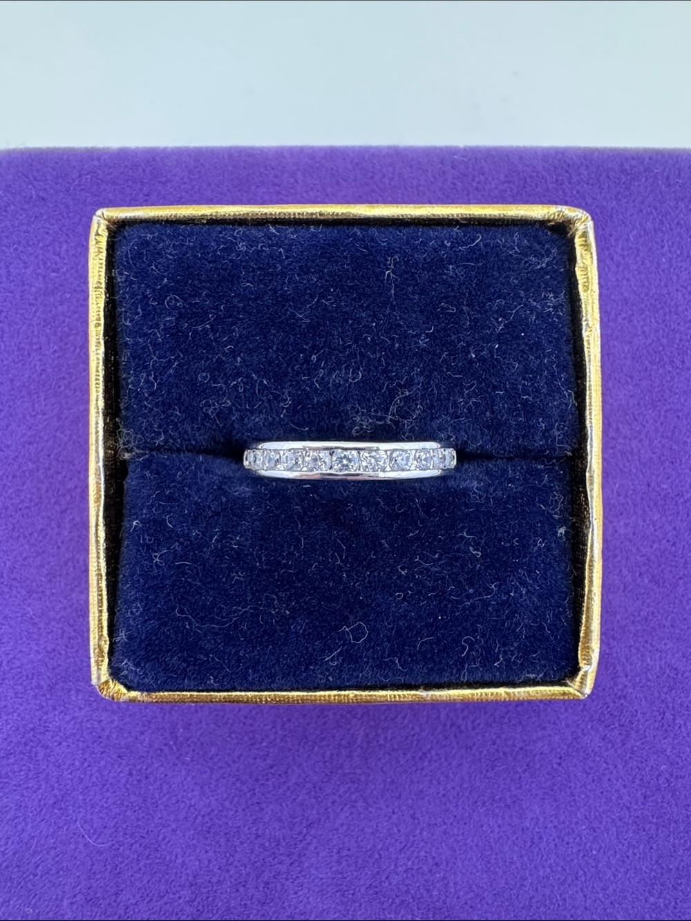 💛 Classic Silver CZ Half Eternity Band | Pinky / Toe Ring